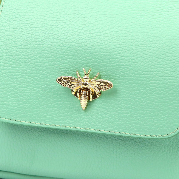 Luka 19-68 DOLARO Bzzz mėtų spalvos odinė rankinė miętowy