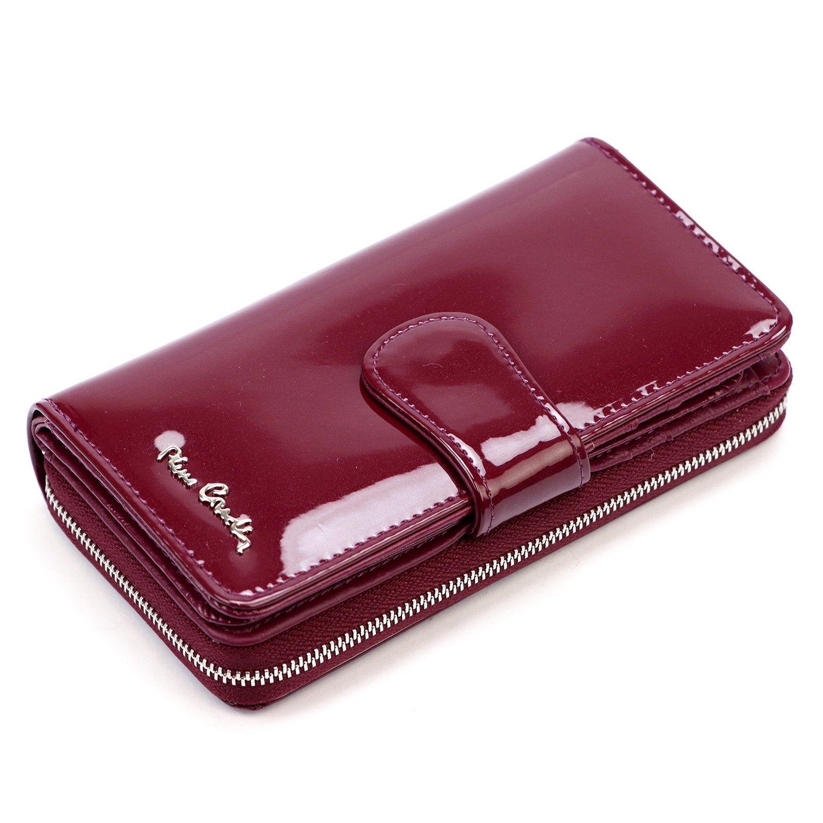 Pierre Cardin 07 SHINY 116 violetinė piniginė fioletowy