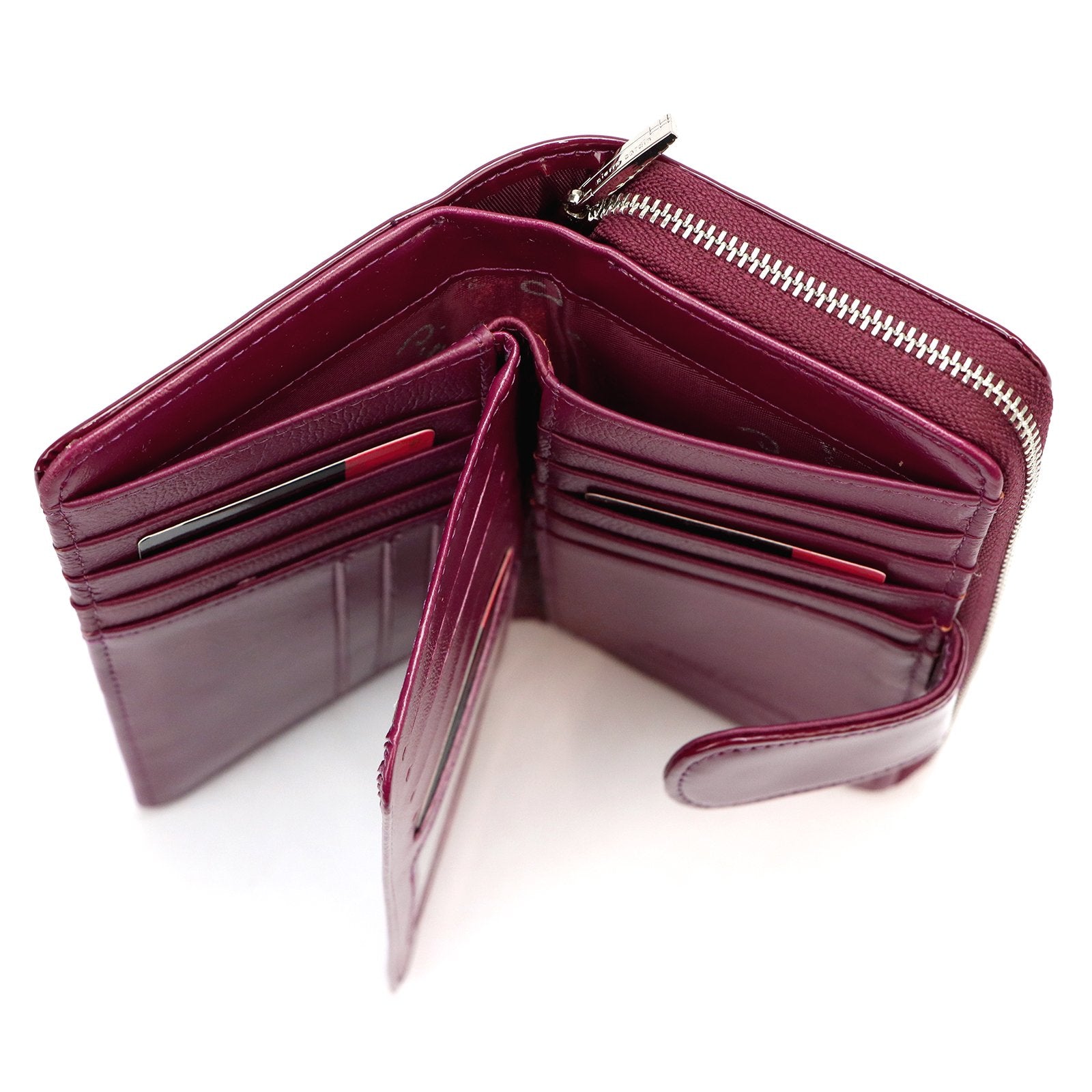 Pierre Cardin 07 SHINY 116 violetinė piniginė fioletowy