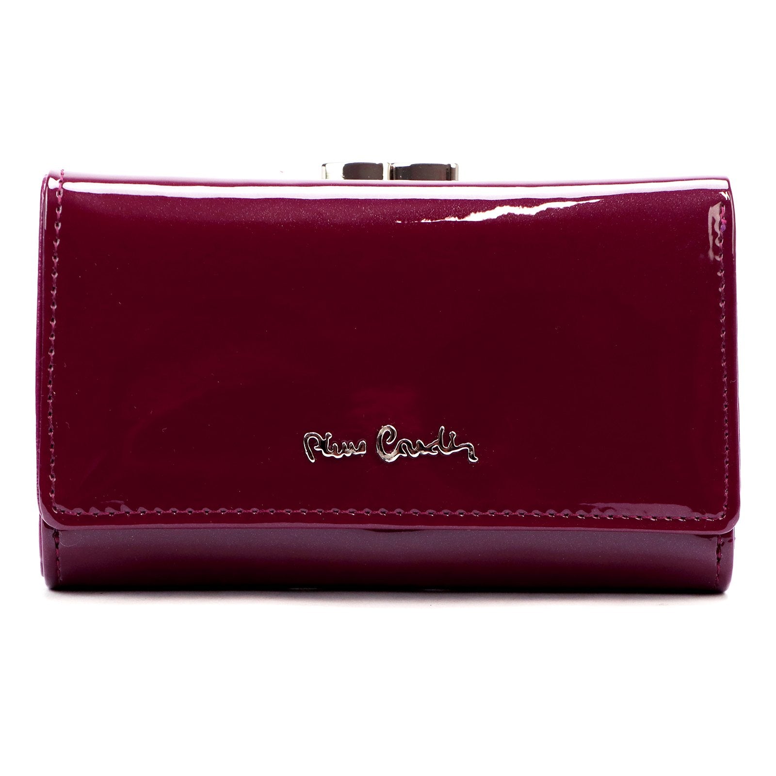 Pierre Cardin 07 SHINY 108 violetinė piniginė fioletowy