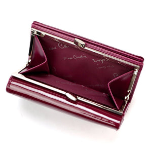 Pierre Cardin 07 SHINY 108 violetinė piniginė fioletowy