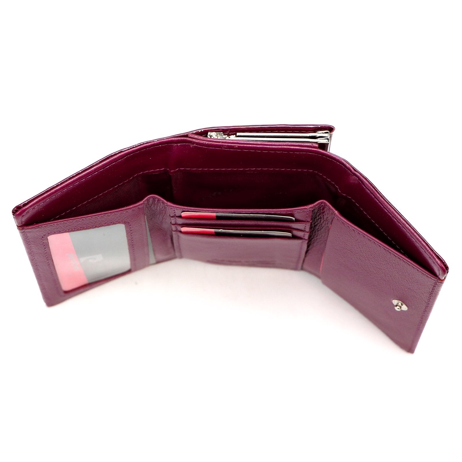 Pierre Cardin 07 SHINY 117 violetinė piniginė fioletowy