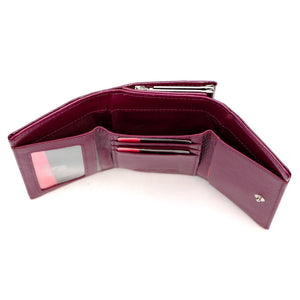 Pierre Cardin 07 SHINY 117 violetinė piniginė fioletowy