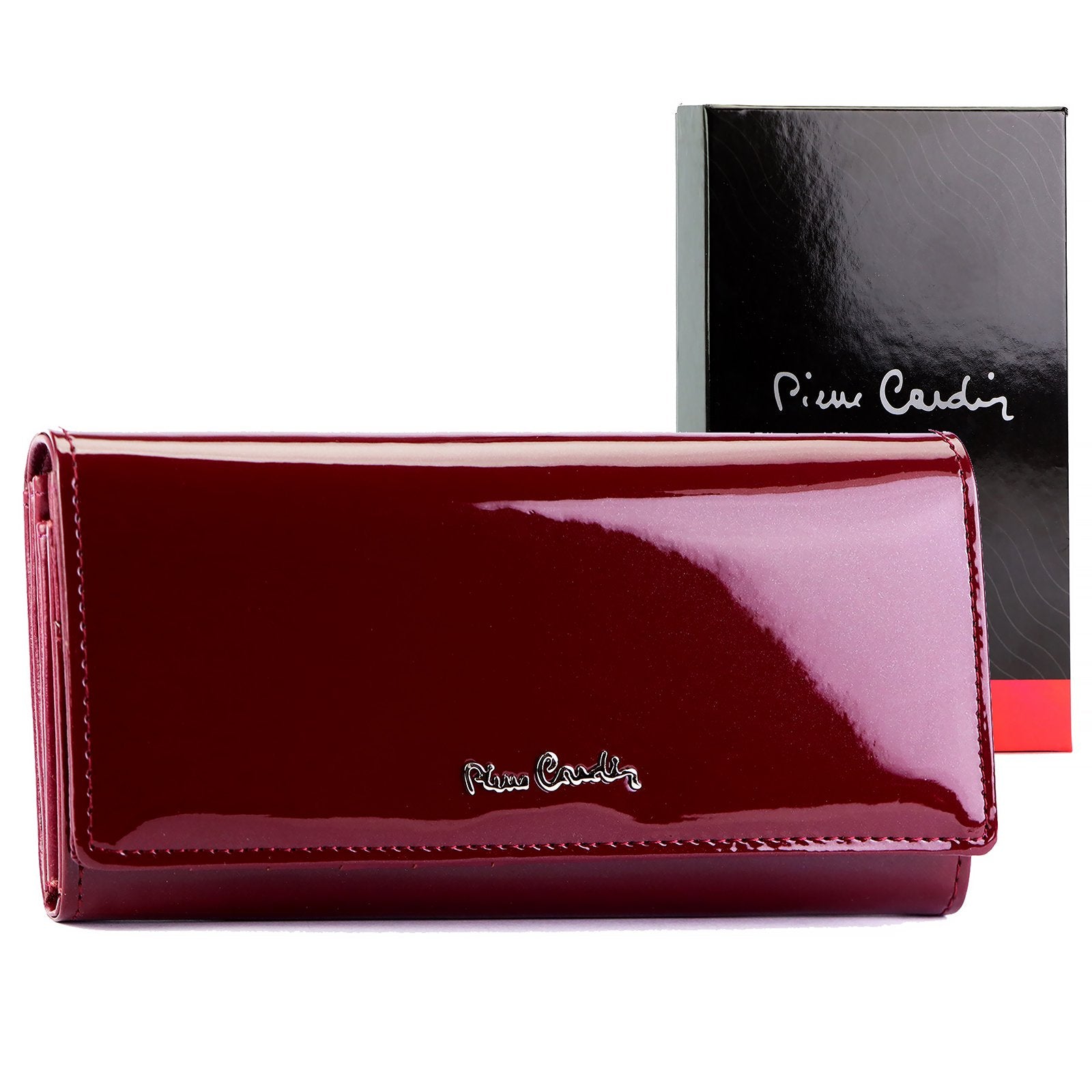 Pierre Cardin 07 SHINY 100 violetinė piniginė fioletowy