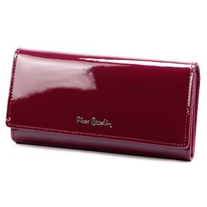 Pierre Cardin 07 SHINY 100 violetinė piniginė fioletowy
