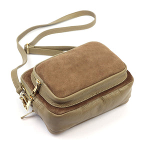 Luka 25-010 taupe natūralios odos rankinė taupe