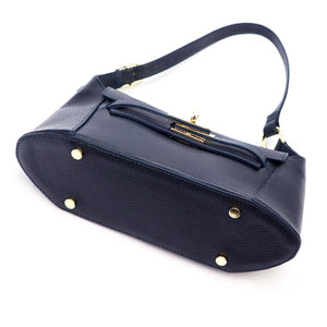 Luka 24-044 DOLLARO tamsiai mėlyna natūralios odos rankinė granatowy