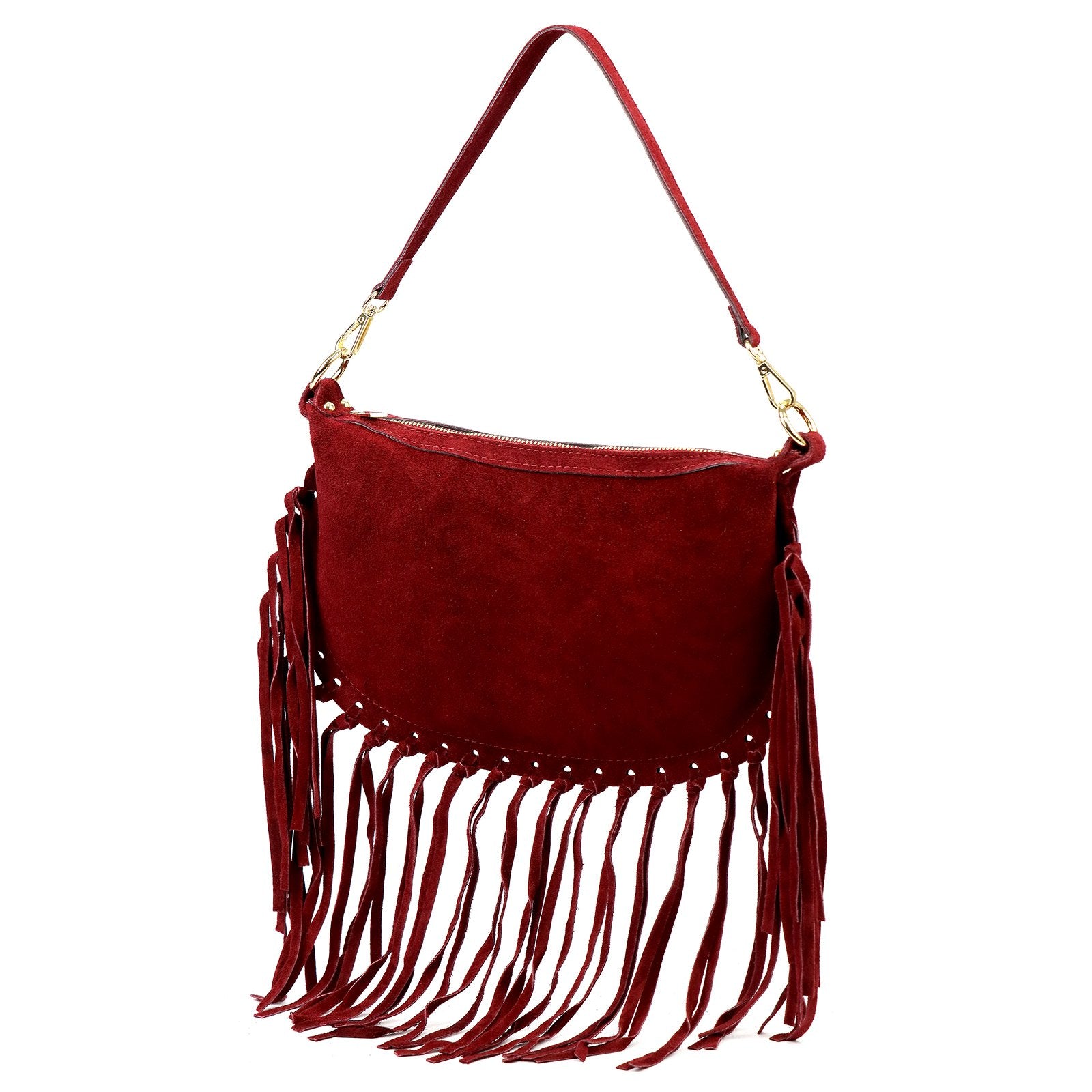 Luka 25-015 bordo spalvos natūralios odos rankinė bordo