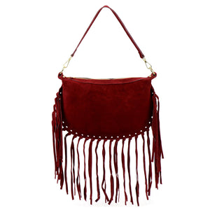 Luka 25-015 bordo spalvos natūralios odos rankinė bordo