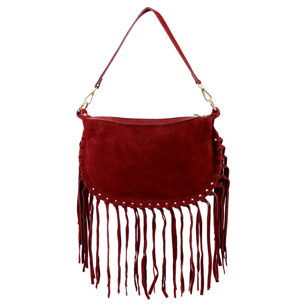 Luka 25-015 bordo spalvos natūralios odos rankinė bordo