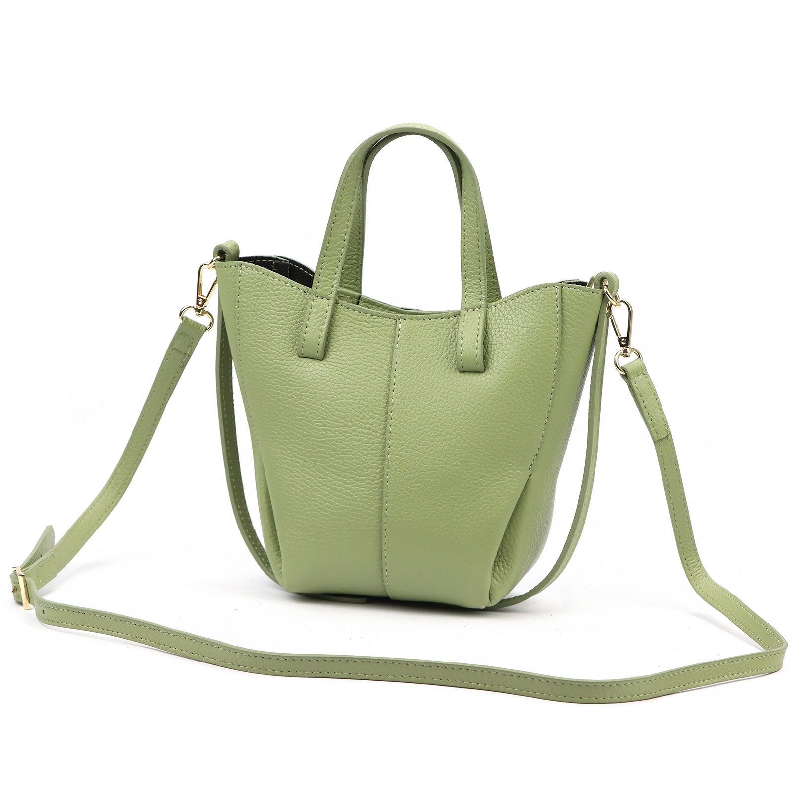 Luka 26-124 DOLLARO alyvuogių spalvos natūralios odos rankinė oliwkowy