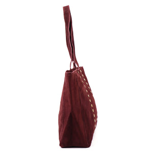 Luka 25-016 bordo spalvos natūralios odos rankinė bordo