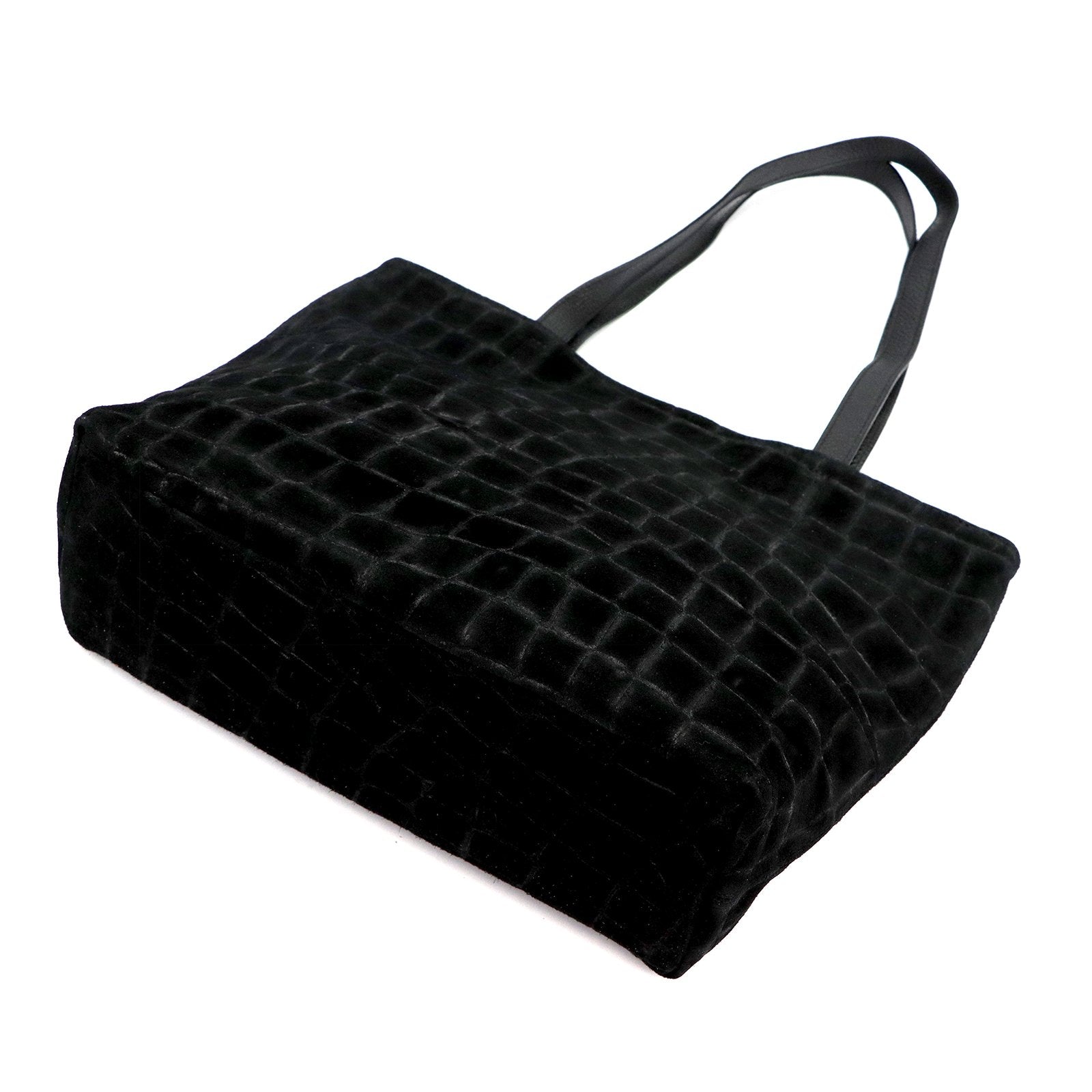 Luka 26-158 CROCO DOUBLE juoda natūralios odos rankinė czarny