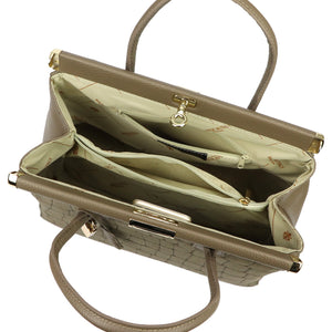 Luka 26-002-2 CROCO taupe odinė rankinė taupe