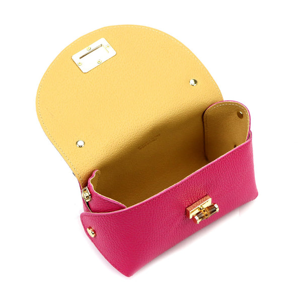 Luka 26-106-2 DOLLARO fuksijos spalvos odinė rankinė fuksja