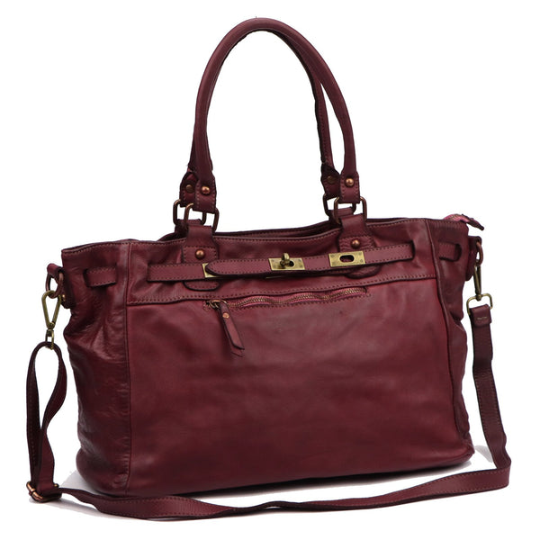 VS 052 bordo natūralios odos rankinė bordo