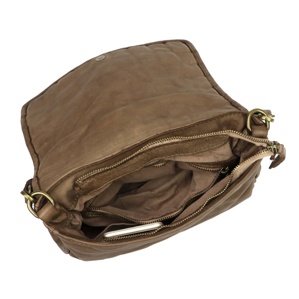 VS 104-635 tamsiai taupe natūralios odos rankinė taupe scuro