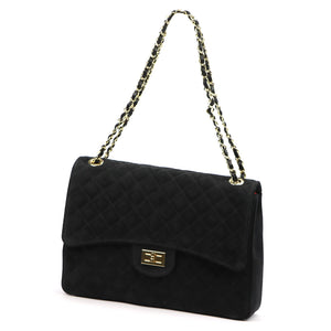 Camilla PREMIUM 10.023 MAXI (10.017) juoda zomšinė odinė rankinė czarny