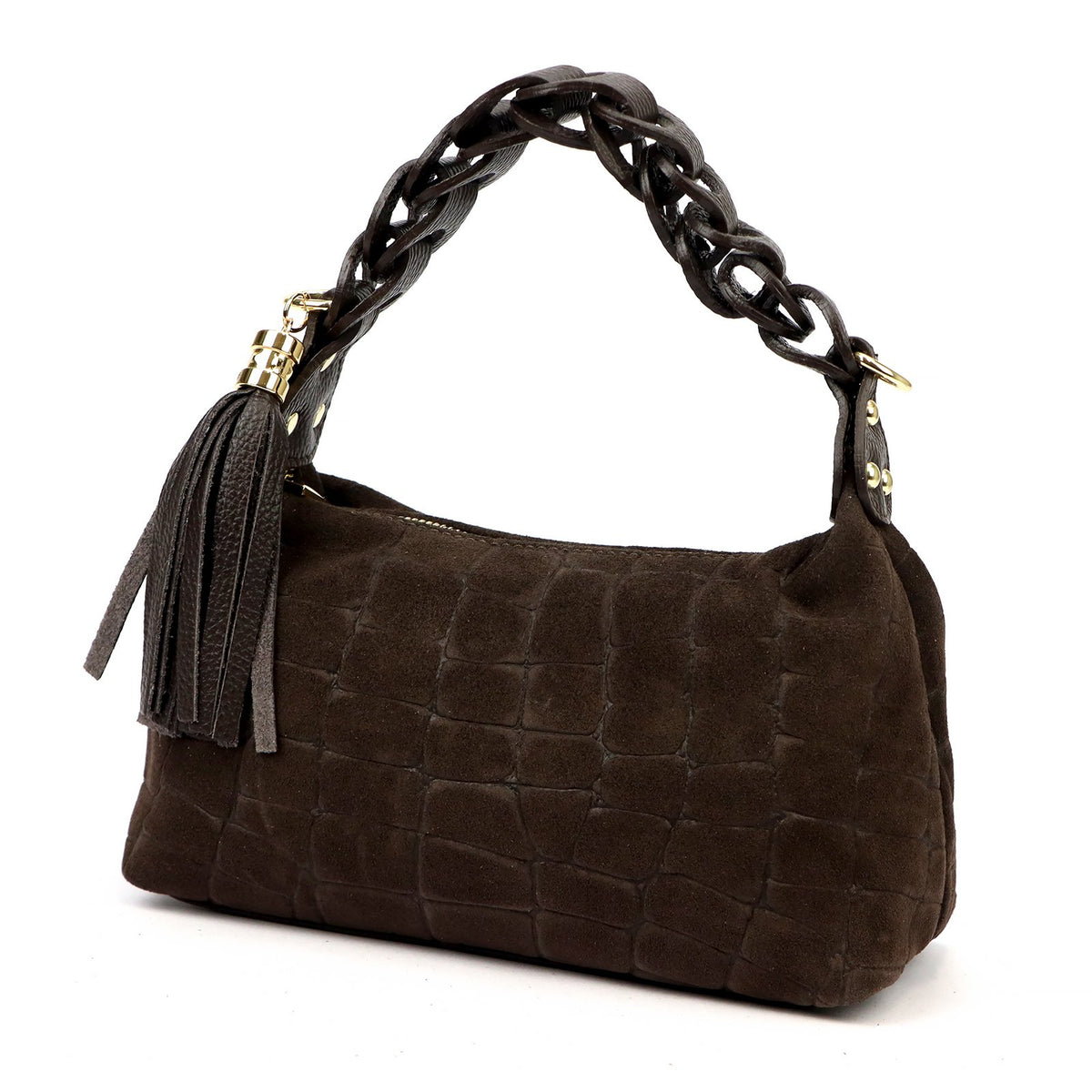 Luka 26-032 CROCO tamsiai ruda ciemny brąz