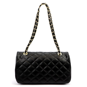 Camilla PREMIUM 10.018 MIDI SAVAGE juoda natūralios odos rankinė czarny