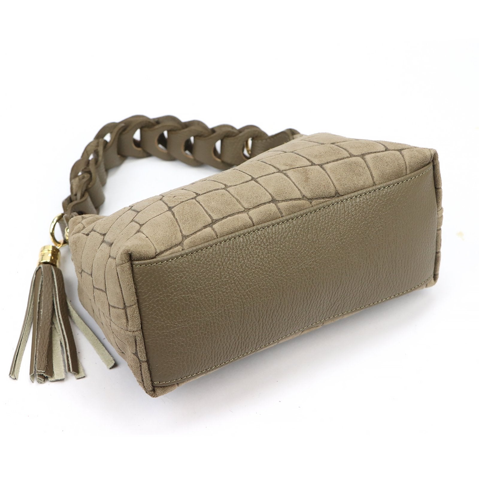 Luka 26-032 CROCO taupe zomšinės odos rankinė taupe