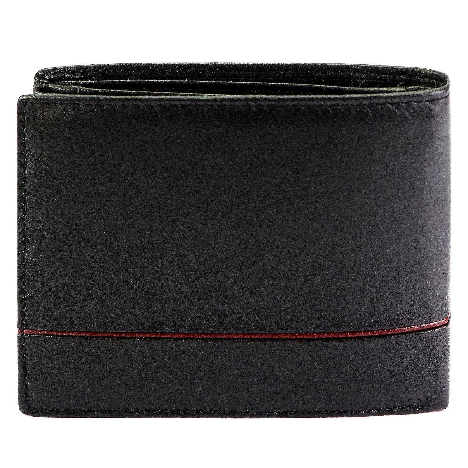 Pierre Cardin YS605 324 juoda ir raudona piniginė czarny + czerwony