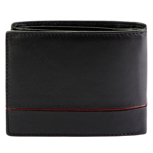 Pierre Cardin YS605 324 juoda ir raudona piniginė czarny + czerwony