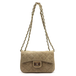 Camilla PREMIUM 10.017 MINI taupe zomšinės odos rankinė taupe