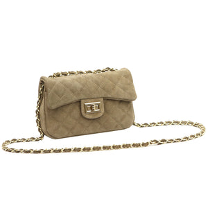Camilla PREMIUM 10.017 MINI taupe zomšinės odos rankinė taupe