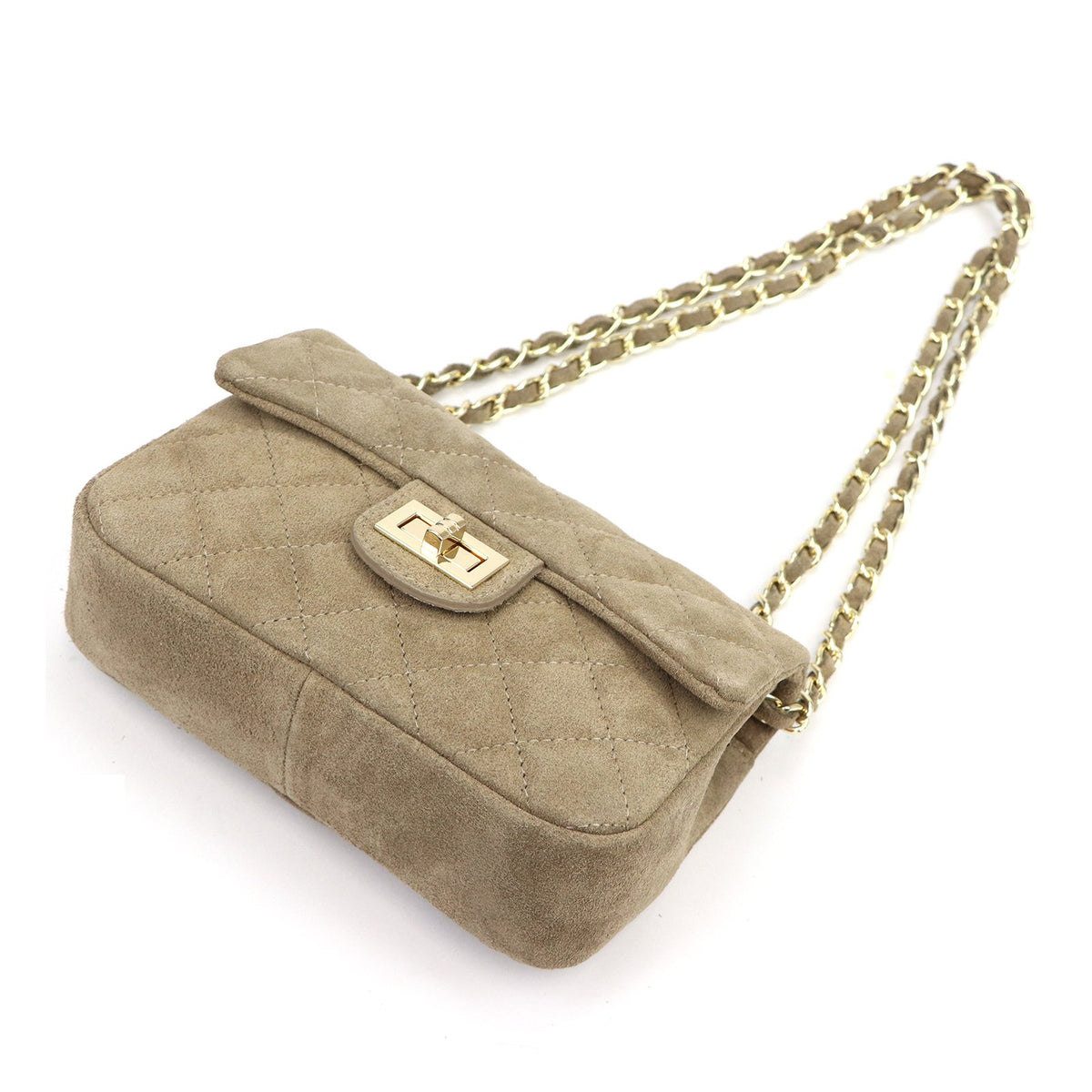 Camilla PREMIUM 10.017 MINI taupe zomšinės odos rankinė taupe