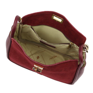 Luka 26-173 bordo natūralios odos rankinė bordo