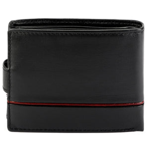 Pierre Cardin YS605 324A juoda ir raudona odinė piniginė czarny + czerwony