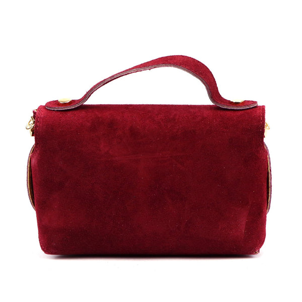 Luka 26-106-3 bordo zomšinės odos rankinė bordo