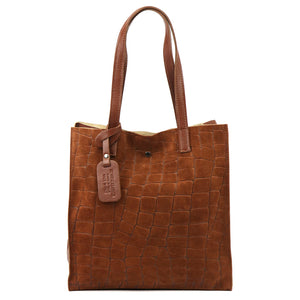 Luka 25-041 CROCO camel-2 odinė rankinė camel-2