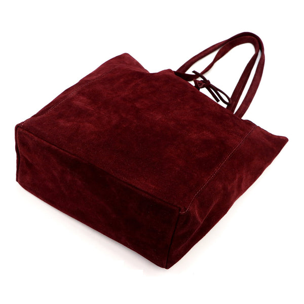 Patrizia 419-013-05 bordo zomšinė odinė rankinė bordo