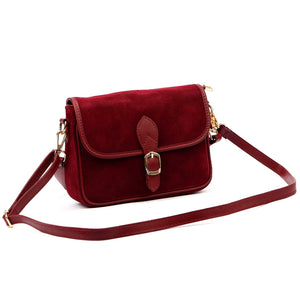 Luka 25-036 bordo spalvos natūralios odos rankinė bordo