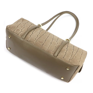 Luka 26-129 CROCO taupe zomšinės odos rankinė taupe