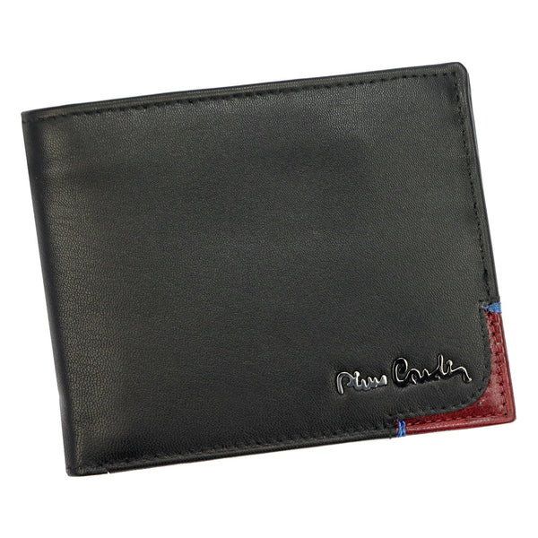 Pierre Cardin TILAK75 325 juoda ir raudona piniginė czarny + czerwony