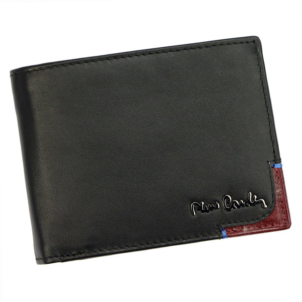Pierre Cardin TILAK75 8806 juoda ir raudona piniginė czarny + czerwony