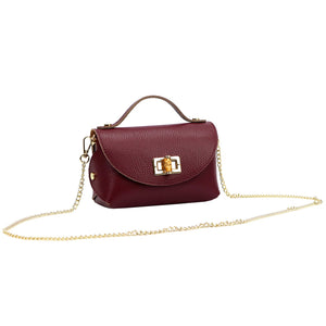 Luka 26-106 DOLLARO bordo odinė rankinė bordo