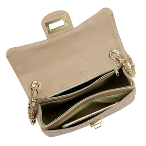 Luka 20-042 taupe natūralios odos rankinė taupe