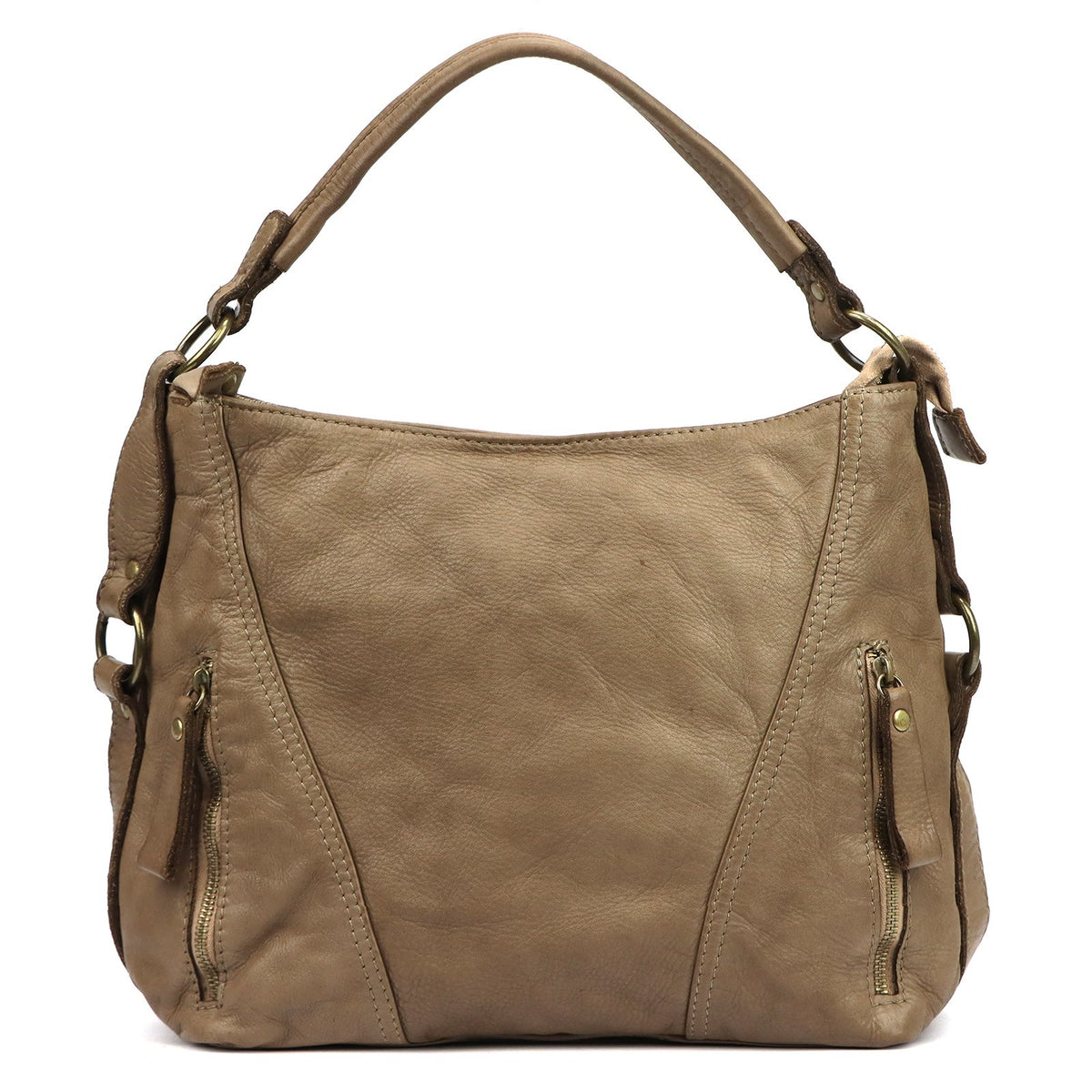 VS 070-420 taupe natūralios odos rankinė taupe
