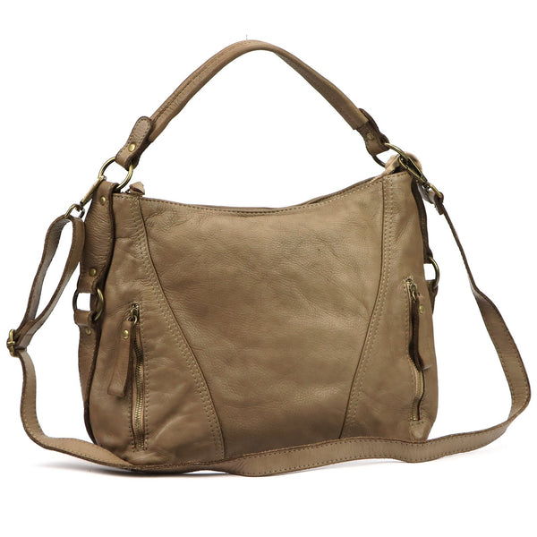 VS 070-420 taupe natūralios odos rankinė taupe