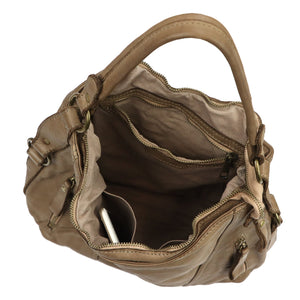 VS 070-420 taupe natūralios odos rankinė taupe