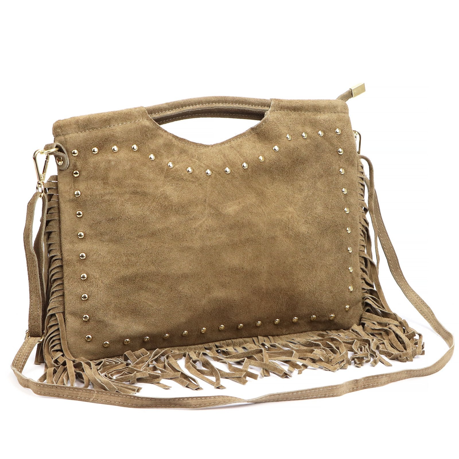 Luka 25-018 taupe natūralios odos rankinė taupe