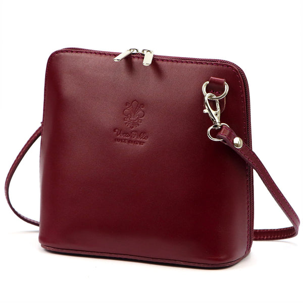 Barberinis 1702 bordo spalvos odinė rankinė bordo