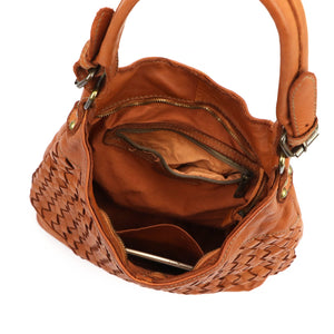VS 051 odinė rankinė, kupranugario ruda couio (camel-brąz)