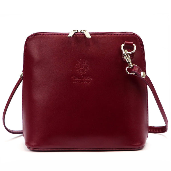 Barberinis 1702 bordo spalvos odinė rankinė bordo