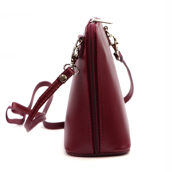Barberinis 1702 bordo spalvos odinė rankinė bordo