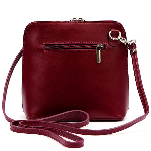 Barberinis 1702 bordo spalvos odinė rankinė bordo